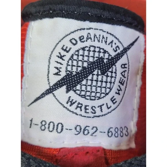 Mike DeAnna Wrestling Shoes Vintage Red Men's Size 7.5 Iowa Lightning Bolt‎ Rare